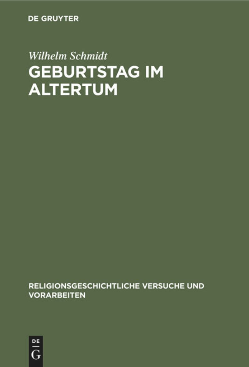 book: Geburtstag im Altertum