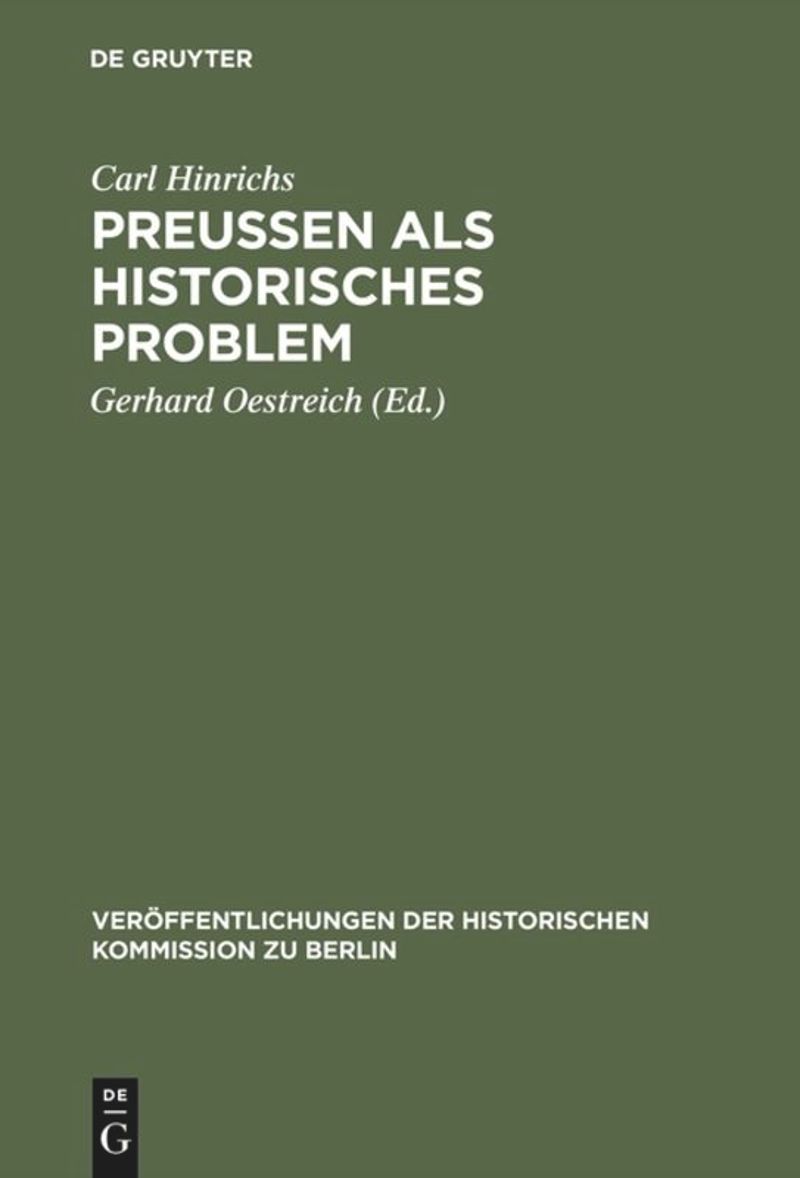 book: Preussen als historisches Problem