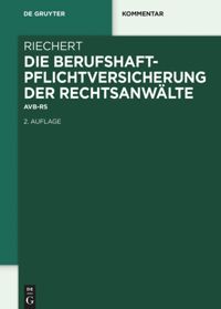 book: Die Berufshaftpflichtversicherung der Rechtsanwälte