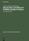book: Selected letters of Evgenij Baratynskij