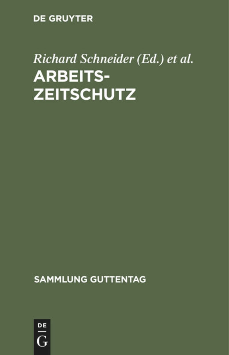 book: Arbeitszeitschutz