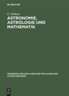 book: Astronomie, Astrologie und Mathematik