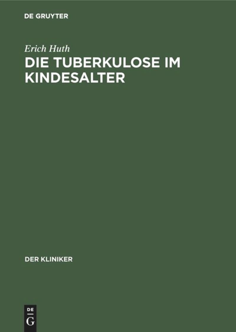 book: Die Tuberkulose im Kindesalter