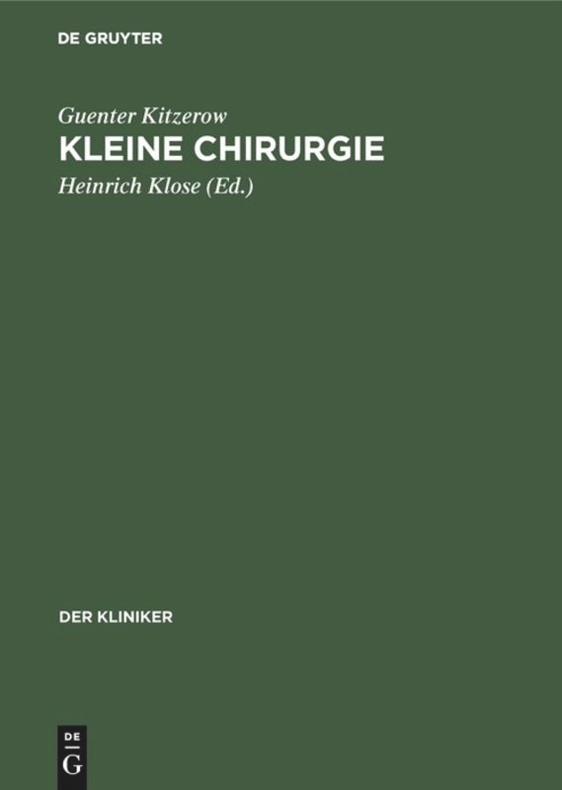 book: Kleine Chirurgie