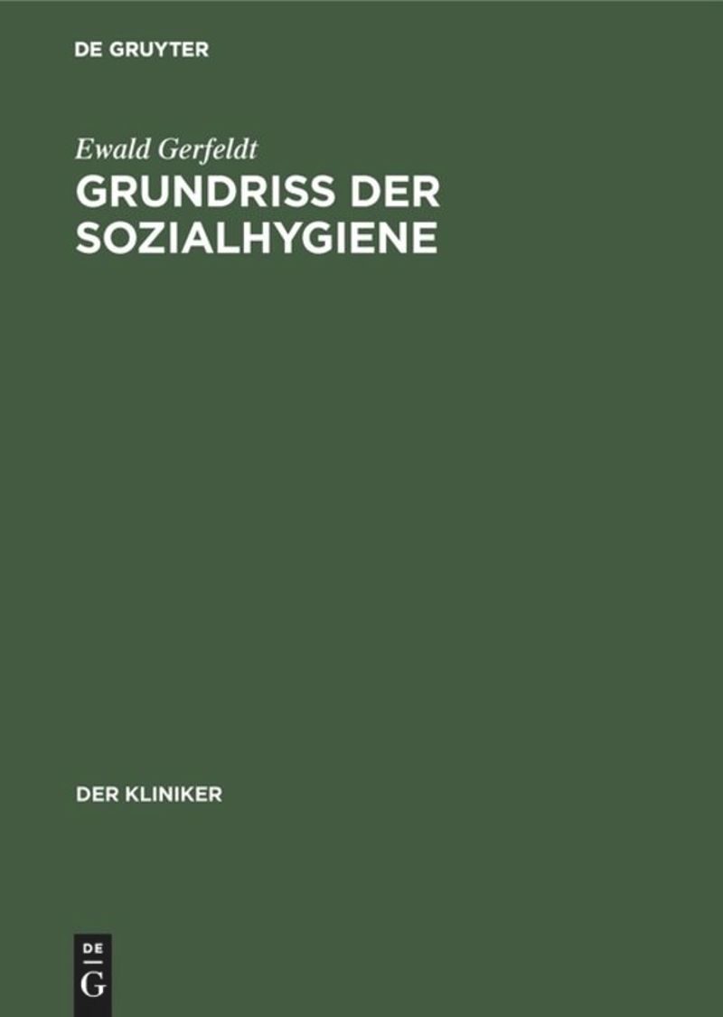 book: Grundriss der Sozialhygiene