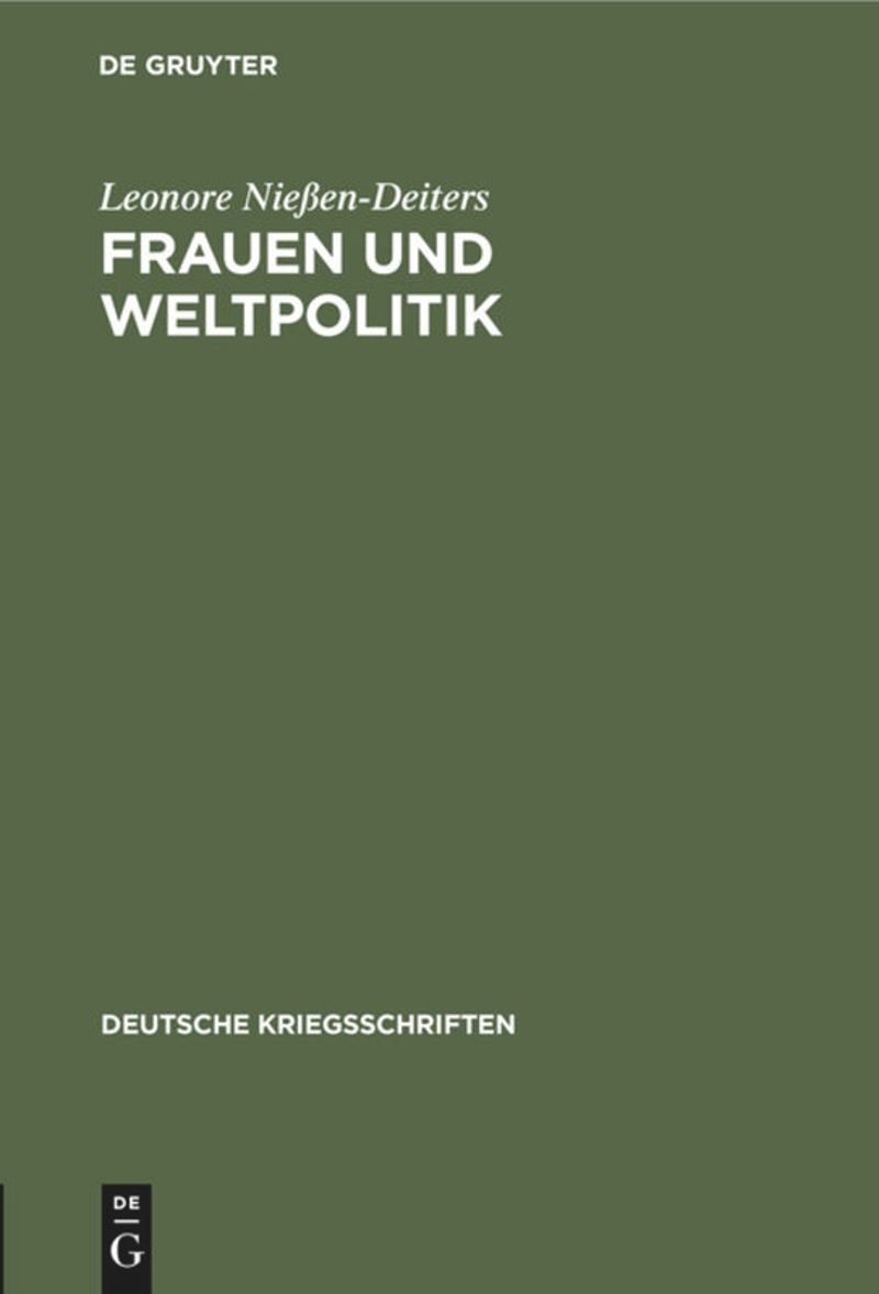 book: Frauen und Weltpolitik
