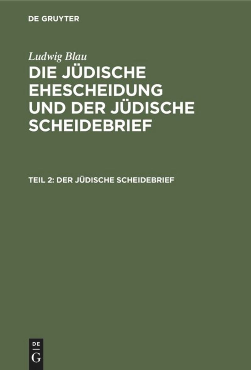 book: Teil 2 Der jüdische Scheidebrief