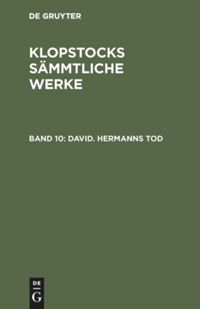 book: Band 10 David. Hermanns Tod