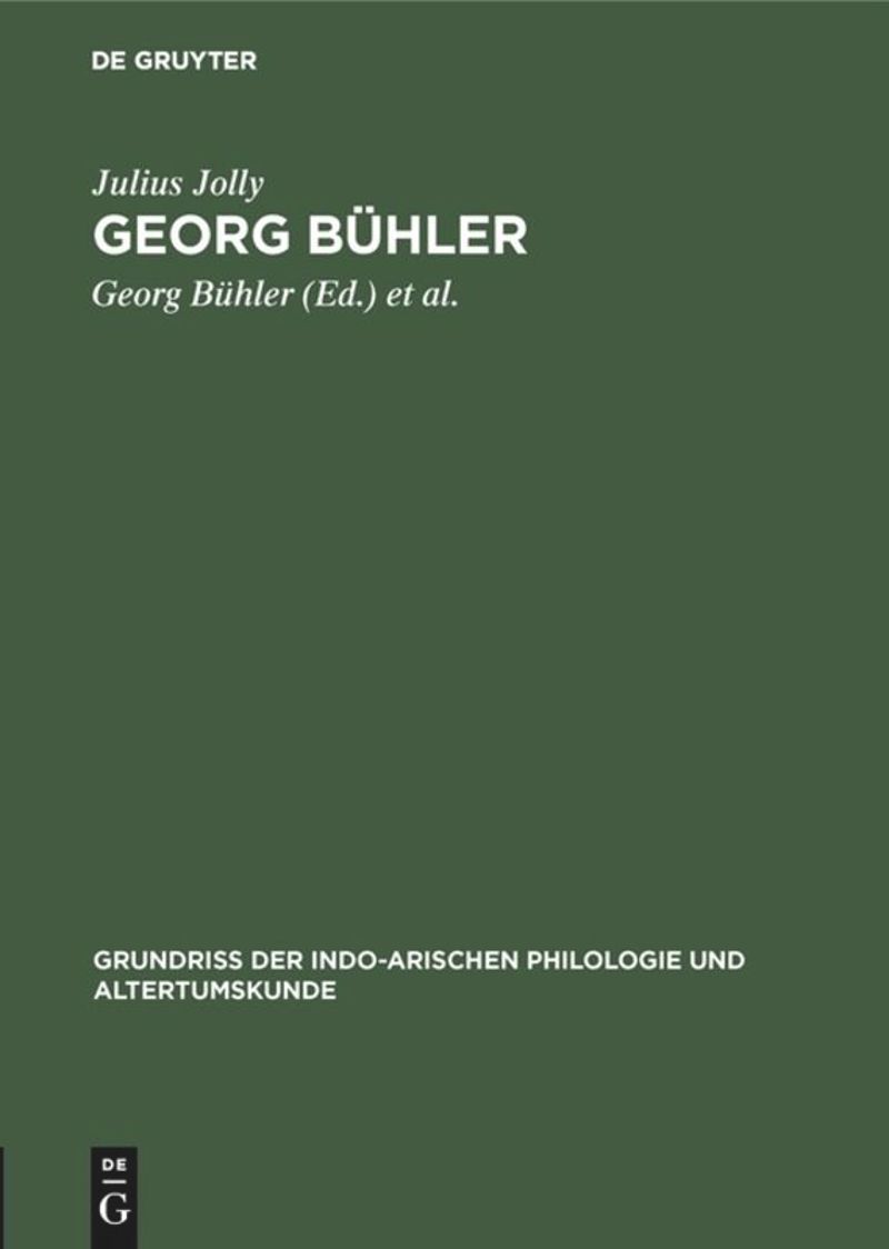 book: Georg Bühler