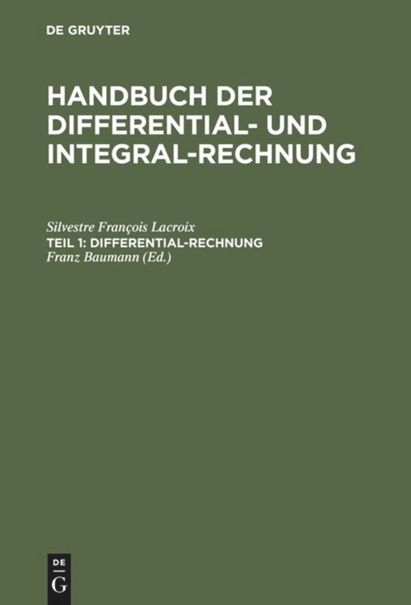 book: Teil 1 Differential-Rechnung