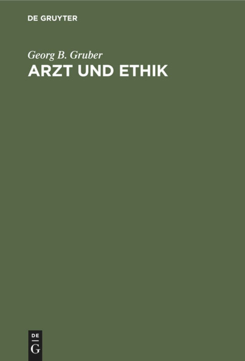 book: Arzt und Ethik