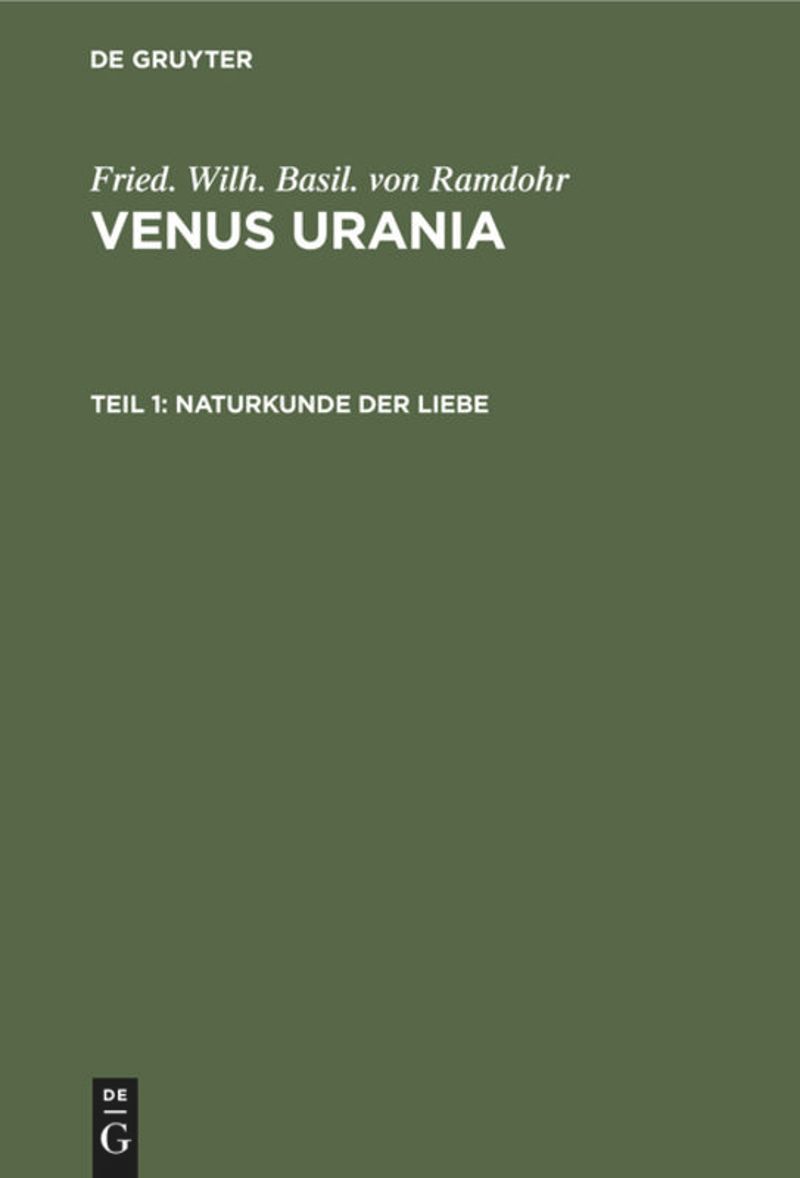 book: Teil 1 Naturkunde der Liebe