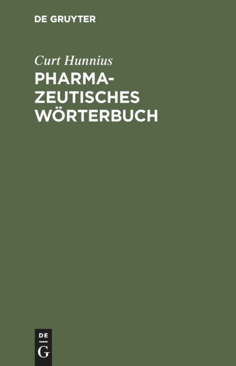 book: Pharmazeutisches Wörterbuch