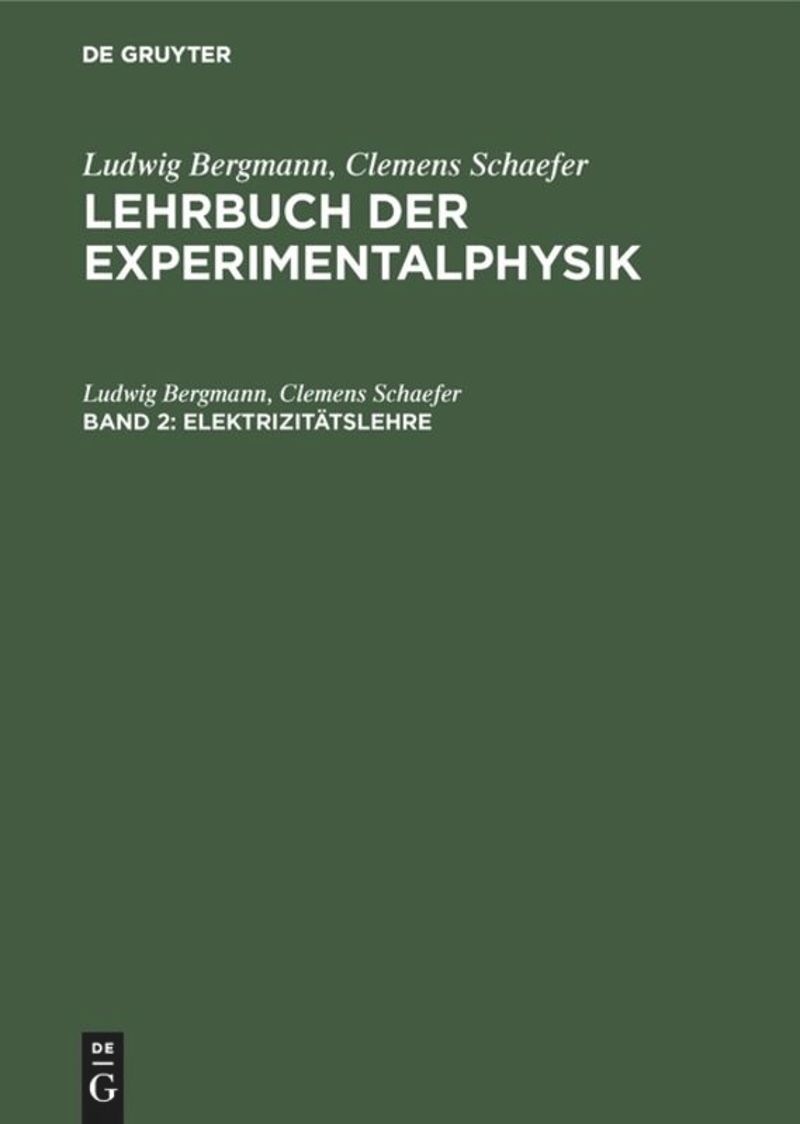 book: Band 2 Elektrizitätslehre