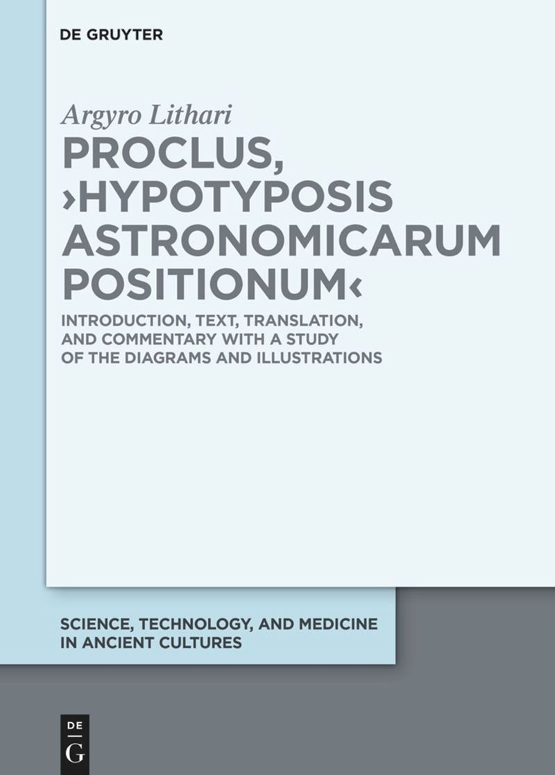 book: Proclus, ›Hypotyposis Astronomicarum Positionum‹
