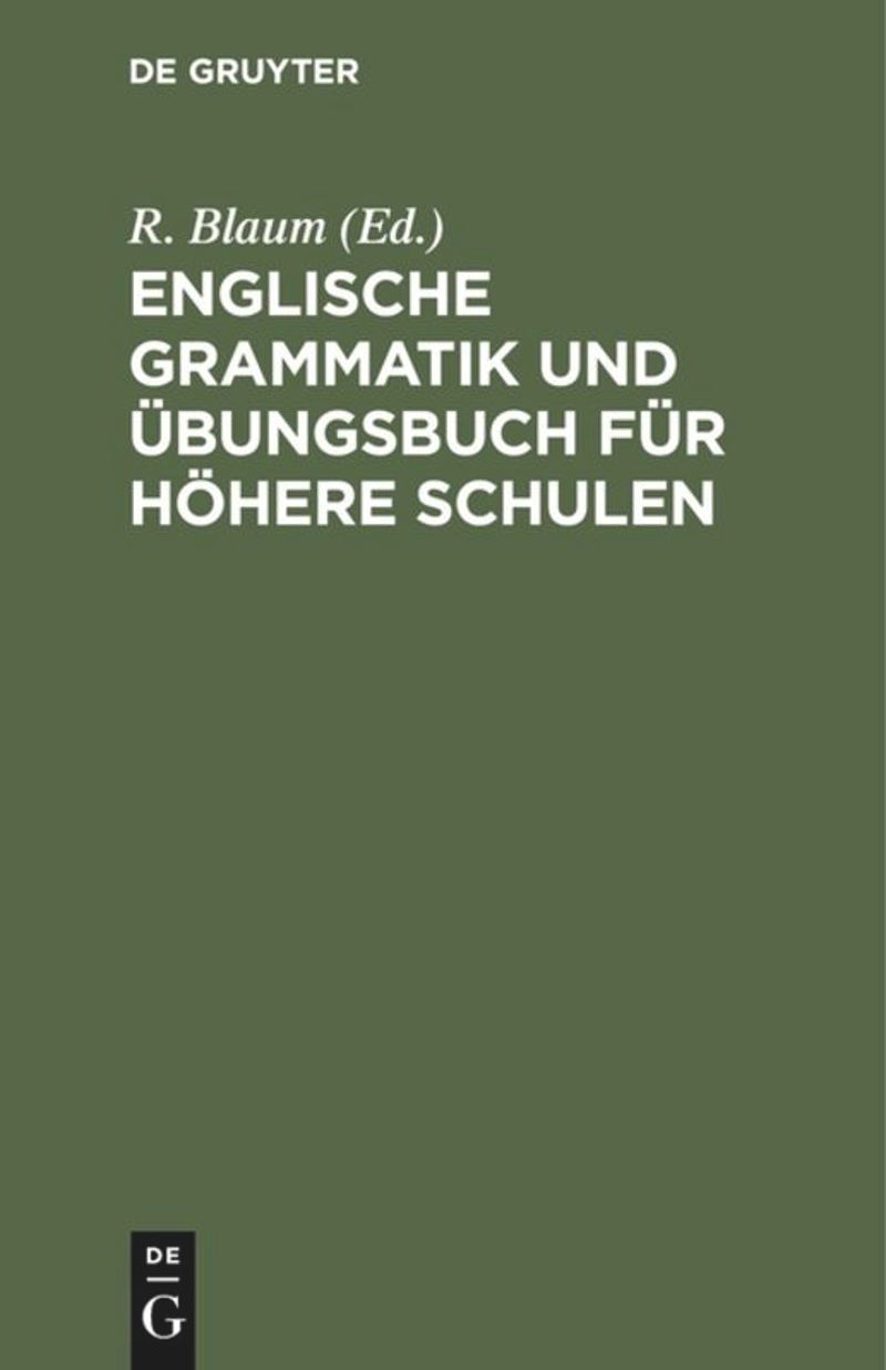 book: Englische Grammatik und Übungsbuch für höhere Schulen