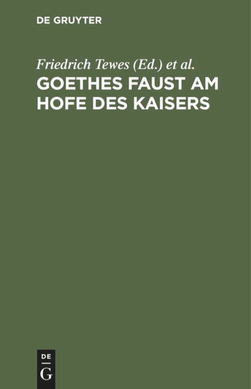 book: Goethes Faust am Hofe des Kaisers
