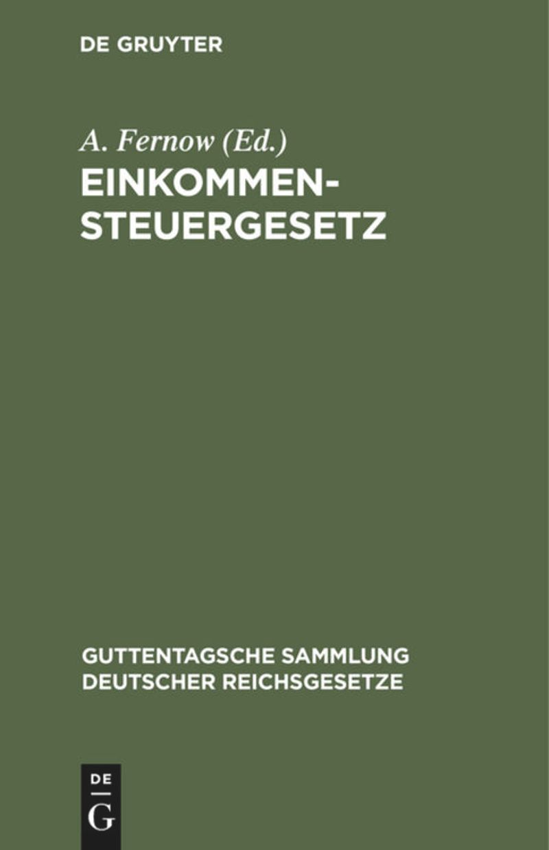 book: Einkommensteuergesetz