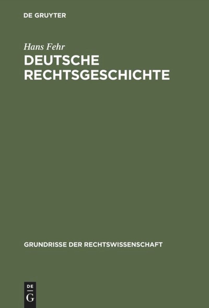 book: Deutsche Rechtsgeschichte