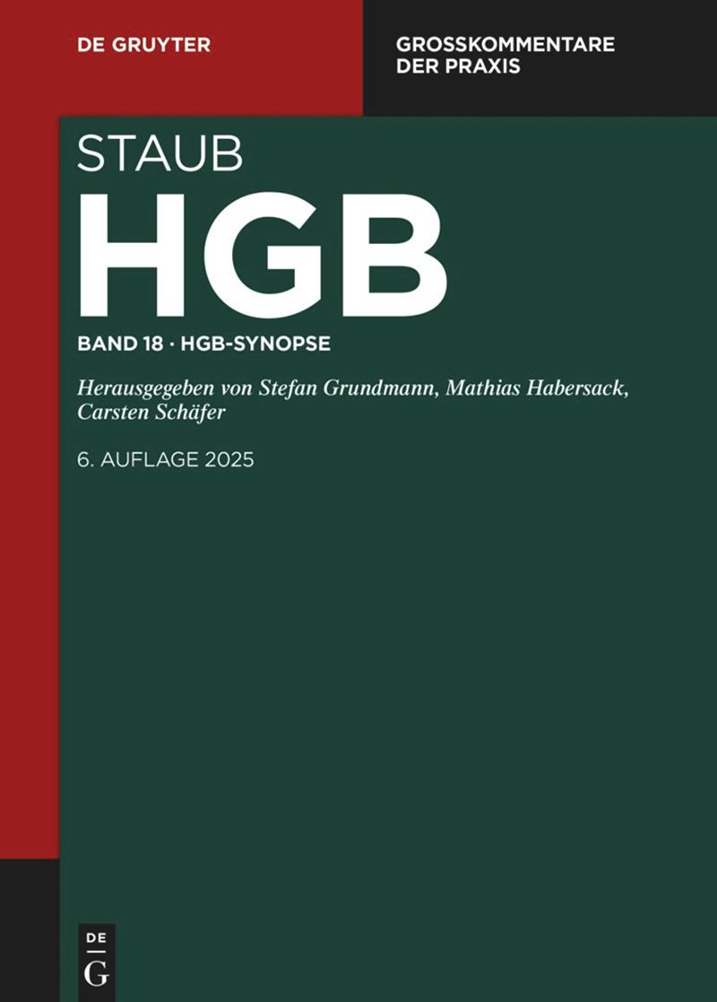 book: Band 18 HGB-Synopse
