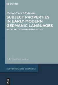 book: Subject Properties in Early Modern Germanic Languages