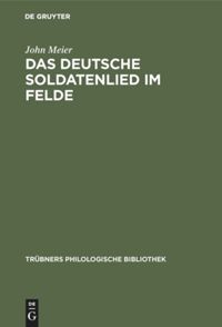 book: Das deutsche Soldatenlied im Felde