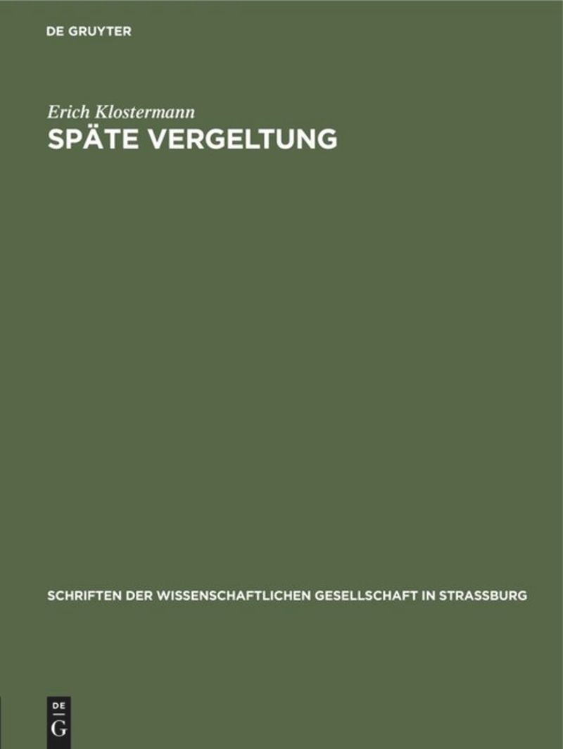 book: Späte Vergeltung
