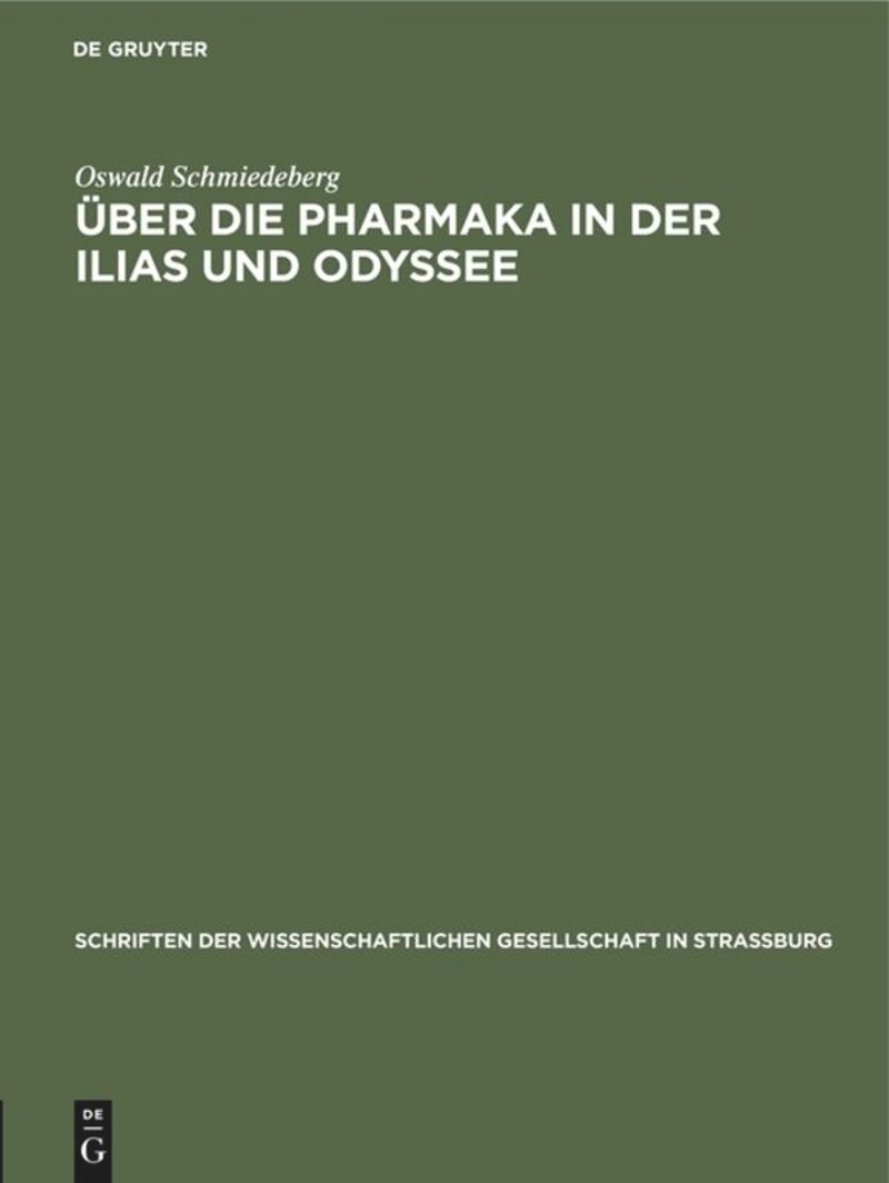 book: Über die Pharmaka in der Ilias und Odyssee