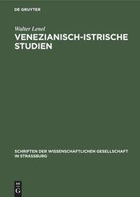 book: Venezianisch-Istrische Studien