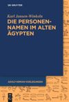 book: Die Personennamen im Alten Ägypten