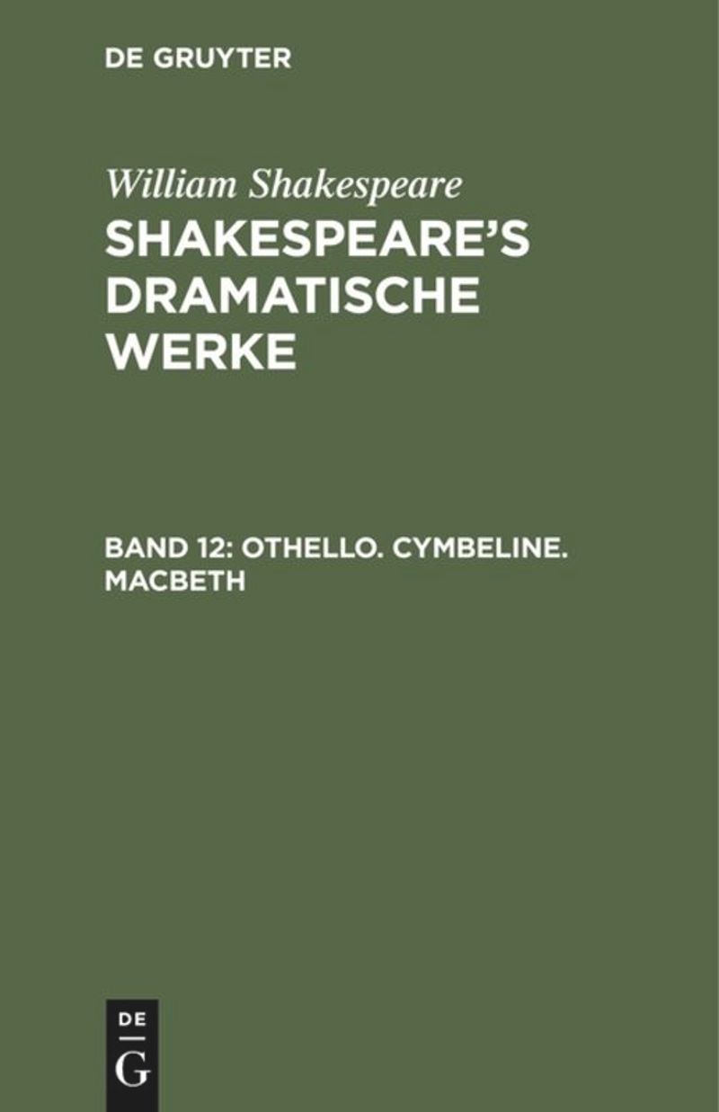 book: Band 12 Othello. Cymbeline. Macbeth