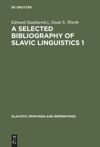 book: A selected bibliography of Slavic linguistics 1
