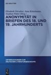 book: Anonymität in Briefen des 18. und 19. Jahrhunderts