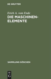 book: Die Maschinenelemente