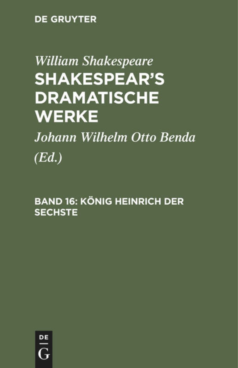 book: Band 16 König Heinrich der Sechste
