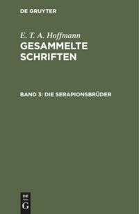 book: Band 3 Die Serapionsbrüder
