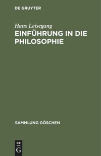 book: Einführung in die Philosophie