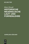 book: Historische neuenglische Laut- und Formenlehre