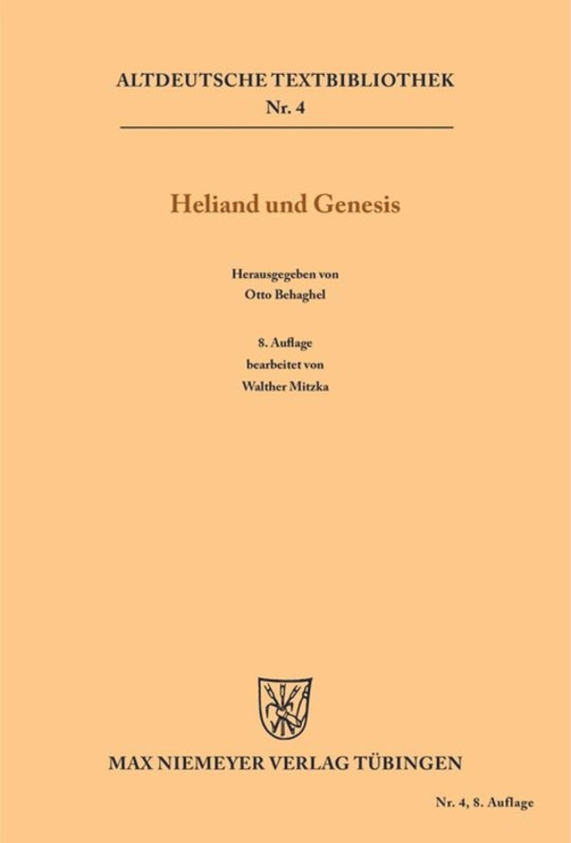 book: Heliand und Genesis