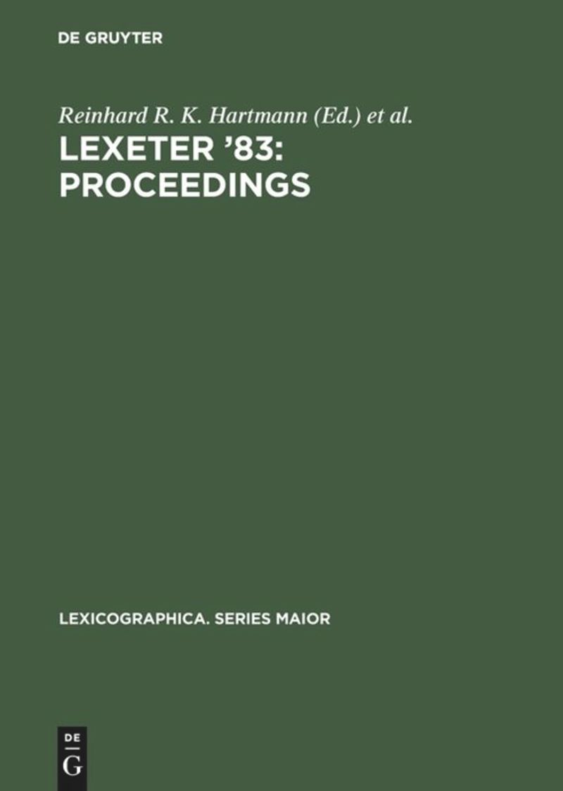 book: LEXeter '83: proceedings