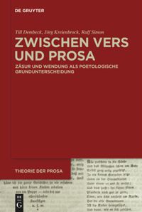 book: Zwischen Vers und Prosa