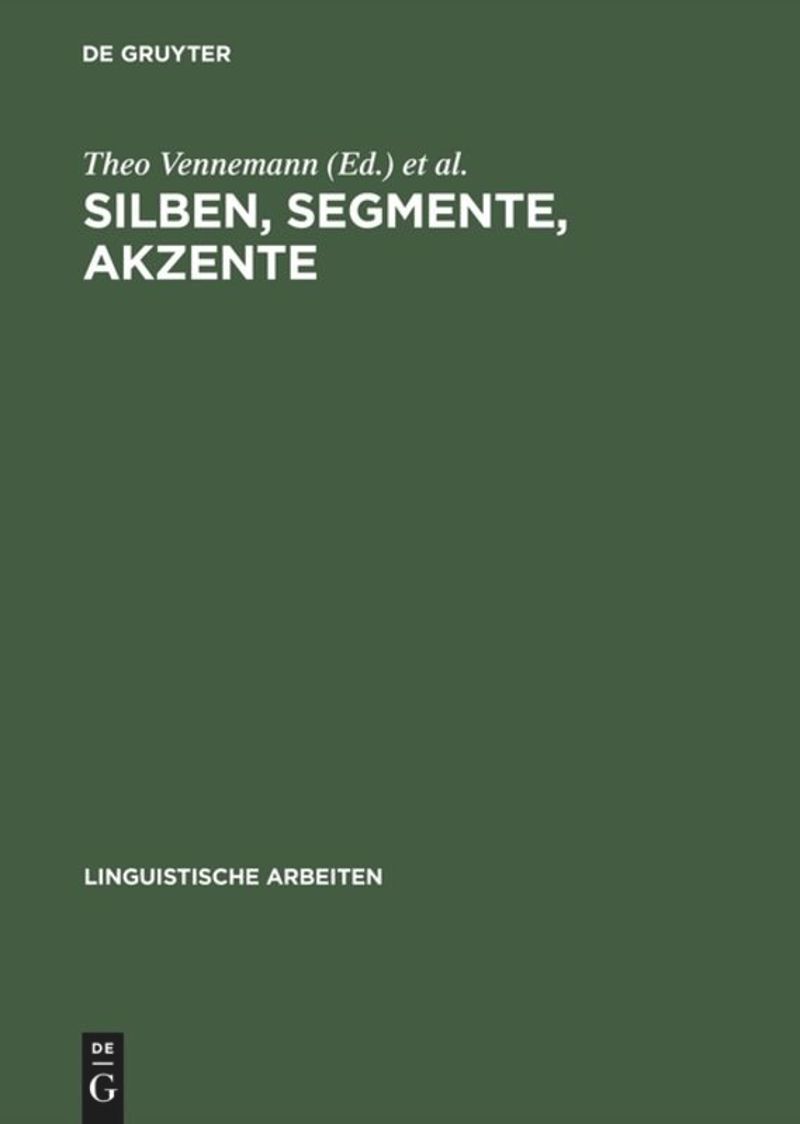 book: Silben, Segmente, Akzente