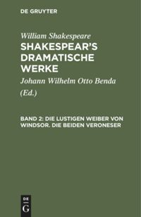 book: Band 2 Die lustigen Weiber von Windsor. Die beiden Veroneser