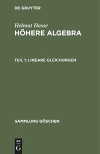 book: Teil 1 Lineare Gleichungen