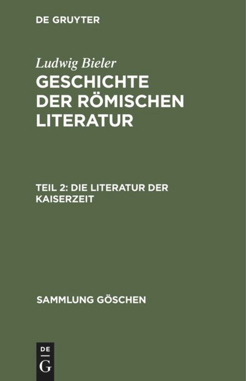 book: Teil 2 Die Literatur der Kaiserzeit