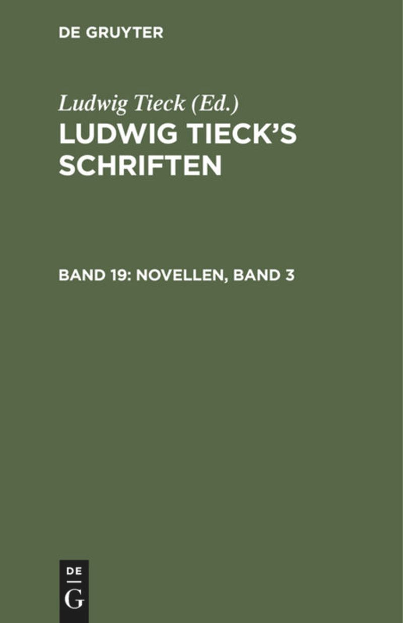 book: Band 19 Novellen, Band 3