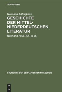 book: Geschichte der mittelniederdeutschen Literatur