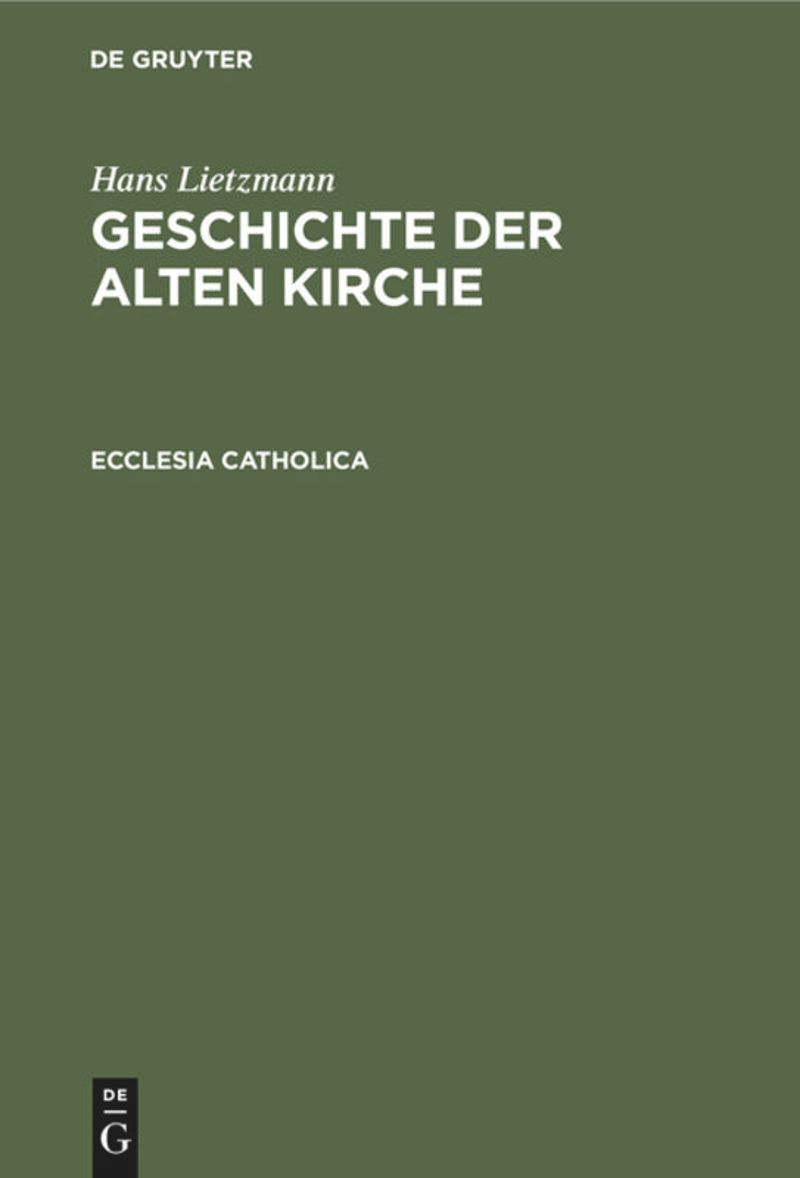 book: Ecclesia catholica