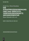 Band 1 Einleitung, §§ 1 bis 212 b
