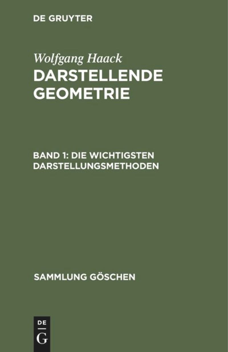book: Band 1 Die wichtigsten Darstellungsmethoden